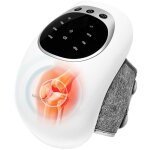 Massage genoux, masseur de genoux sans fil  affichage multifonction, masseur de genou infrarouge portable ...