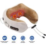 Masseur cervical et cou �lectrique - oreiller shiatsu sans fil - coussin massage cervicales douloureuses ...