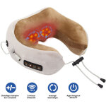 Masseur cervical et cou �lectrique - oreiller shiatsu sans fil - coussin massage cervicales douloureuses ...