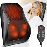 Masseur cervical avec coussin chauffant, masseur dos et cervicales en 3d appareil de massage avec 3 vitesses ...
