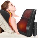 Masseur cervical avec coussin chauffant, massage dos et cou, soulage douleurs musculaires cou, �paules, ...