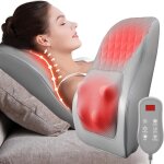 Masseur cervical avec coussin chauffant, massage dos et cou, soulage douleurs musculaires cou, �paules, ...