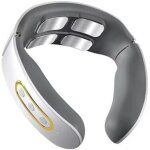 Masseur cervical lectrique, 4 ttes de ptrissage, chauffage et impulsions magntiques tens, gris et ...