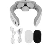 Masseur cervical rechargeable intelligent - 3 t�tes physioth�rapie - blanc - charge rapide
