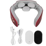 Masseur cervical rechargeable intelligent - 3 t�tes physioth�rapie - rouge - design ergonomique