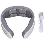 Masseur cervical tens 4 t�tes 6 modes 9 vitesses - chauffage compression - drainage lymphatique - blanc ...