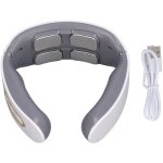 Masseur cervical tens 4 t�tes 6 modes 9 vitesses - chauffage compression - drainage lymphatique - blanc ...