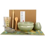 Matcha kit 7 pi�ces matcha set - comprenant un fouet en bambou une cuill�re un tamis un bol � matcha ...