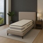 Matelas 100x200 cm memoire de forme 70 kg / m3 + alese 100x200 x hauteur 25, 5 cm ferme - 7 zones de ...