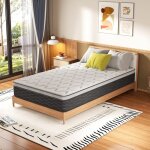 Matelas 120x190cm �paisseur 25 cm dewinner, matelas de lit d'adulte, matelas � ressorts ensach�s et � ...
