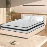 Matelas 140x190 cm - �p 23cm - matelas � ressorts ensach�s et � m�moire de forme, fermet� moyenne et ...