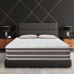 Matelas 140x190 cm, �paisseur 25 cm. matelas � ressorts ensach�s - soutien ergonomique 7 zones, respirantt, ...