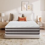 Matelas 140x190 cm, �paisseur 26 cm. latex mixte et ressorts ensach�s ind�pendants, 8 zones, tissu doux ...