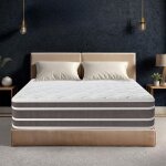 Matelas 140x190 cm, �paisseur 26 cm. moyenne ferme h3 matelas hybride � ressorts ensach�s ind�pendant ...