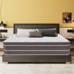 Matelas de 140x190 cm, �paisseur 27 cm, matelas � ressorts avec mousse � m�moire de forme, respirant ...