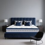 Yidatong - matelas 140x200 cm, tr�s �pais 25 cm, mousse a m�moire + ressorts ensach�s, hybride, parfait ...