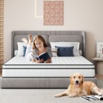 Matelas 140x200 cm, �paisseur 25cm, hybride matelas en mousse � m�moire de forme � ressorts ensach�s ...