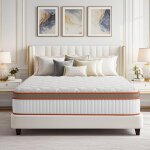 Matelas 140x200 cm, �paisseur 26 cm, matelas � ressorts ensach�s, 7 zones, hypoallerg�nique, respirant, ...