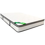 Matelas 160 x 200 cm ressorts ensach�s 7 zones surmatelas int�gr� et coutil bambou �p. 26cm - mireza ...