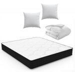 Matelas 160x200 cm avec 1 couette 220x240 cm et 2 oreillers 60x60 cm (tous dans un colis)