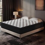 Matelas 160x200 cm, �paisseur 25 cm, hybride mousse & ressorts ensach�s, memoire de forme, 7 zones de ...