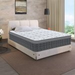 Matelas 160x200 cm, �paisseur 26 cm, matelas � ressorts avec mousse � m�moire de forme, respirant et ...