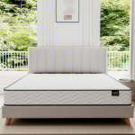 Matelas 180x200 cm inre, �paisseur 20cm, ressorts ensach�s, solide et confortable, certifi� oeko - tex, ...