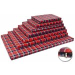 Matelas 90 x 55 cm: matelas rectangulaire en coton avec garniture souple et amovible � motif �cossais ...