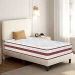 Matelas 90x190 cm, tr�s �pais 26 cm - hybride, mousse � m�moire de forme + ressorts ensach�s - confortable ...