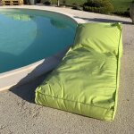 Matelas bain de soleil en microbille vert pomme 160x65 cm