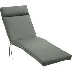 Matelas bain de soleil - matelas de transat - coussin de chaise longue - tissu gris fonc�