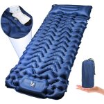 Matelas camping autogonflant, paissir matelas gonflable 1 place avec oreiller, tapis de couchage randonne ...