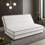Matelas ferme pour tous clic clac 130x190 x 10 cm - d�coupe assise 70 cm - 5 zones de confort - tr�s ...