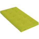 Matelas futon vert pistache coeur en latex 90x200