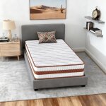 Matelas hybrid mousse � m�moire de forme et ressorts ensach�s 90x190 cm hauteur 26 cm moyen - ferme (h3) ...