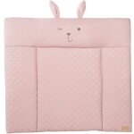 Matelas a langer - roba - visage de lapin lily rosa - 85 x 75 cm - rose