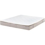 Beliani - matelas en latex avec ressorts ensachés 160 x 200 cm housse amovible en polyester fermeture ... Beliani - matelas en latex avec ressorts ensachés 160 x 200 cm housse amovible en polyester fermeture ...