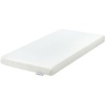 Matelas en mousse pour lit bébé 60 x 120 cm avec housse fermeture Éclair rembourré blanc hushy Matelas en mousse pour lit bébé 60 x 120 cm avec housse fermeture Éclair rembourré blanc hushy