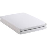 Matelas pliable 140 x 200 cm et 140 x 100 cm, tissu nid d'abeille, duret� h3, housse blanche et �ponge ...