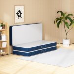 Matelas pliant triple dewinner, 140x195x10cm, matelas d'invit� polyvalent, 10cm mousse �paisse, housse ...