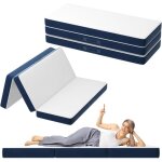 Matelas pliant triple dewinner, 160x195x10cm, matelas d'invit� polyvalent, 10cm mousse �paisse, housse ...