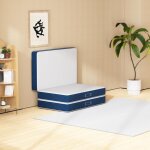 Matelas pliant triple dewinner 75 x 195 cm matelas en mousse m�moire d'invit� polyvalent, �paisseur 15cm, ...