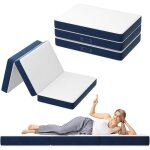 Matelas pliant triple dewinner, 90x200x10cm, matelas d'invit� polyvalent, 10cm mousse �paisse, housse ...