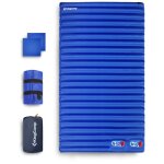 Matelas pneumatique double kingcamp avec pompe  pied intgre