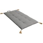Matelas de sol futon repliable  panama  60x120cm gris clair