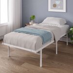Zinus - mateo lit 1 personne, lit 90x190 cm, cadre de lit en mtal avec des lattes en mtal, hauteur ...