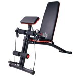 Mat�riel de musculation - banc multifonction � syst�me de ressort, station de force, 120 kg, noir, 54x160x106 ...