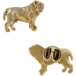 M�tin napolitain, mastino napoletano i - broche plaqu�e or, d�coration �l�gante avec un chien, broche ...