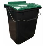 Matis�re - bac � d�chet ou seau � compost 35 litres - couvercle jaune - c080041