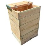 Matisère - composteur en bois 150 litres pour jardin - (lxlxh) 570 x 400 x 750 mm - c090020 Matisère - composteur en bois 150 litres pour jardin - (lxlxh) 570 x 400 x 750 mm - c090020